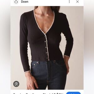 Doen - new, never worn! Black Presley cardigan in Large